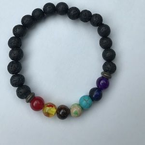 Prayer bracelets with lava stones